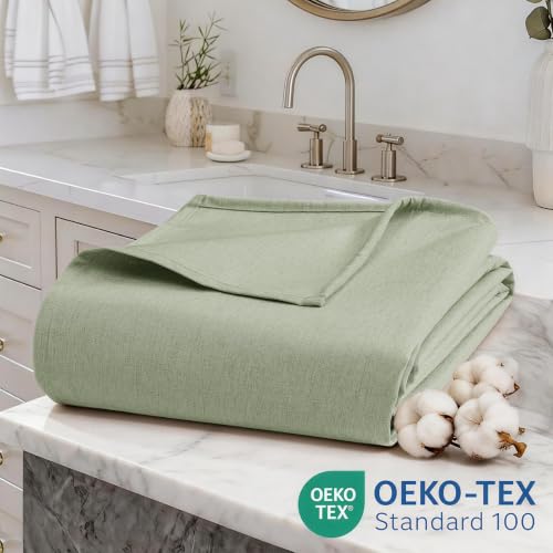 Linen-Like Shower Curtain, Waterproof Premium 250GSM Heavyweight Fabric, 72 x 72, with 12 Stainless Steel Hooks, Luxury Hotel Spa Bathroom Decor, Machine Washable, Weighted Hem, Sage Green - color: Linen-sage Green