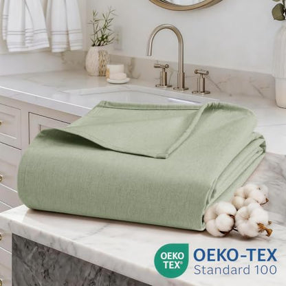 Linen-Like Shower Curtain, Waterproof Premium 250GSM Heavyweight Fabric, 72 x 72, with 12 Stainless Steel Hooks, Luxury Hotel Spa Bathroom Decor, Machine Washable, Weighted Hem, Sage Green - color: Linen-sage Green