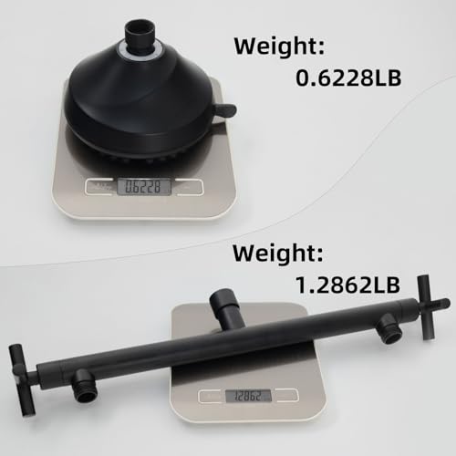 Double Shower Head with Shower Head Shut-Off Valve,High Pressure 4 Setting Dual ShowerHead System For Couples,2 Person Shower Manifold Built-in Valve,2 Shower Sprayers Combo,Matte Black,AB1MG - color: Matte Black, size: 7.5