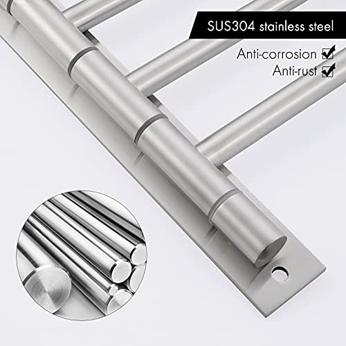 KES KES 13.8 Inch Swivel Towel Rack Brushed Toilet Paper Holder Coat Hook with Multi Three Foldable Arms, A2102S4-2+A2175S12-2-SL+A5060-2-SL