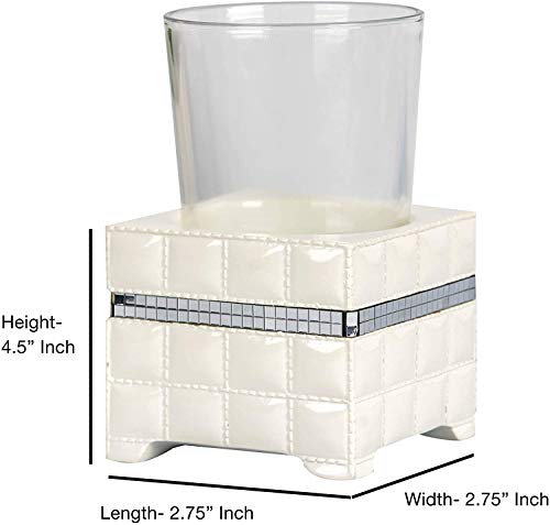 nu steel Giraffe White Resin Bath Accessory Set for Vanity Countertops, 4 piece Luxury Ensemble Includes soap Dish, Toothbrush Holder, Tumbler, soap and Lotion Pump,White Resin