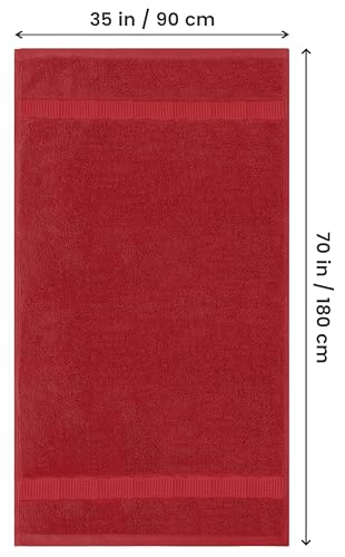 Utopia Towels Luxurious Jumbo Bath Sheet 2 Piece, 600 GSM, 35 by 70 Inches, 100% Ring Spun Cotton, Highly Absorbent and Quick Dry Extra Large Bath Towel, Super Soft Towel, Red - color: Red, size: 2 Piece Bath Sheet