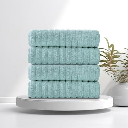 Classic Turkish Towels CTT Premium 4 Pack Bath Towels Set, Made with 100% Turkish Cotton, Spa & Hotel, Quick Drying Towels, Absorbent & Comfy | 27"x54" (SPA Green - color: Spa Green, size: 4-Piece Bath Towel Set