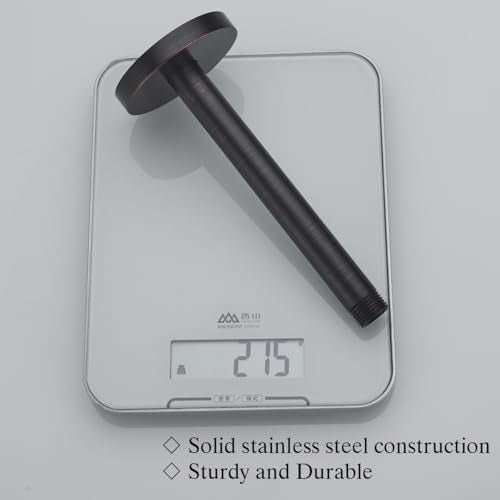 RANDOM 8 Inches Ceiling Mount Shower Arm with Flange,Oil Rubbed Bronze.RD91038-8-ORB - color: 8″Oil Rubbed Bronze(Round Flange)