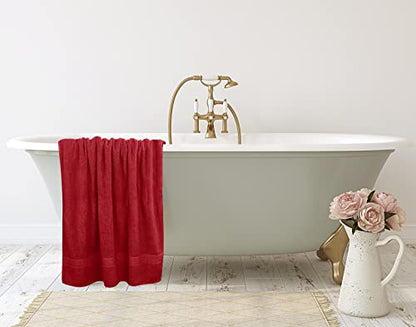 Utopia Towels Luxurious Jumbo Bath Sheet 2 Piece, 600 GSM, 35 by 70 Inches, 100% Ring Spun Cotton, Highly Absorbent and Quick Dry Extra Large Bath Towel, Super Soft Towel, Red - color: Red, size: 2 Piece Bath Sheet