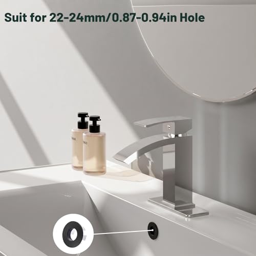 Sink Overflow Ring, Matte Black | Bathroom Kitchen Sink Basin Trim Overflow Cover Hole Brass Insert Round Cap - color: Matte Black