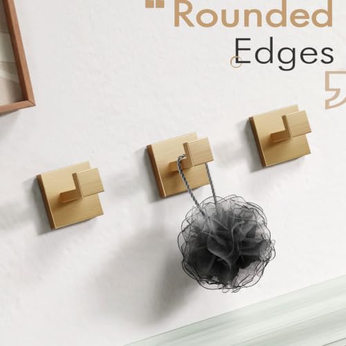 KOKOSIRI Robe Hooks for Wall Bathroom Towel Hooks Coat Hook Kitchen Garage Heavy Duty Wall Mounted Champagne Bronze Stainless Steel, 3 Pack B1010CPG-P3 - color: Champagne Bronze, size: 3 Pack