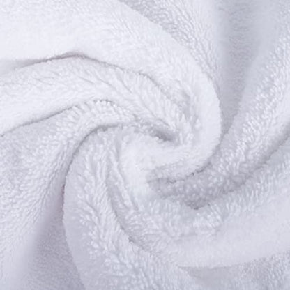 POLYTE Quick Dry Lint Free Microfiber Hand Towel, 16 x 30 in, Set of 4 (White) | 4 Pack, Oversize, Lint Free, Hanging Loop - color: White