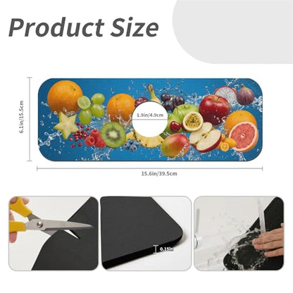 Faucet Fast Absorbent Pad - Fresh Fruit Water Splash , Suitable For Kitchen, Bathroom, Island And Other Scenes - color: Fresh Fruit Water Splash