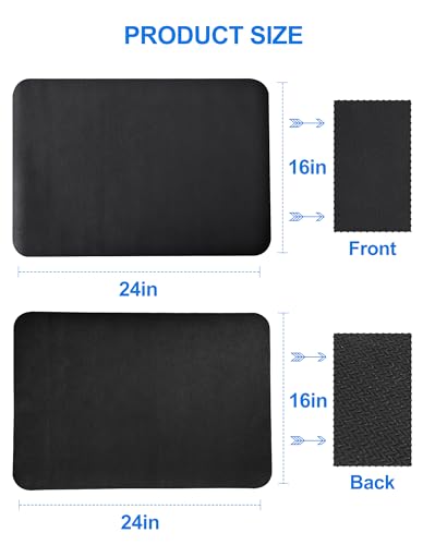 Dish Drying Mat for Kitchen Counter, 16"x24" Pad with Rubber Backed (Black) | Hide Stain Anti Absorbent for Kitchen Counter, Non-slip Drying Mat for Coffee Machine Dish Rack - size: 16" x 24"