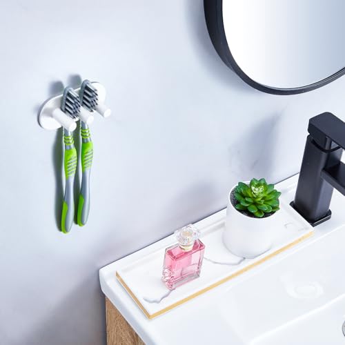 Electric Toothbrush Head Holder, Toothbrush Holders Wall Mounted, Adhesive Tooth Brush Head Holder Organiser, Electric Toothbrushs Holder, Shower Tooth Brushing Holder (White, Small) - color: White, size: Small