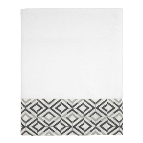 Avanti Linens - Bath Towel, Soft & Absorbent Cotton (Harlow Collection, White) - color: White, size: Bath Towel