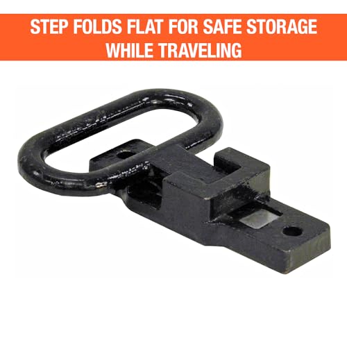 Buyers Products B2797BPC2 Folding Safety Step and Handle, Black, 2 Pack | Improve Vehicle Access With A Fold-Flat Step And Grab Handle Built For Steady Footing On Trucks, Trailers, RVs, And Work Vans - size: 2 Count, style: Black E-Coat