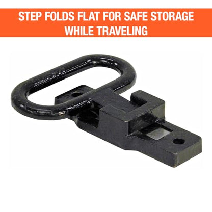 Buyers Products B2797BPC2 Folding Safety Step and Handle, Black, 2 Pack | Improve Vehicle Access With A Fold-Flat Step And Grab Handle Built For Steady Footing On Trucks, Trailers, RVs, And Work Vans - size: 2 Count, style: Black E-Coat