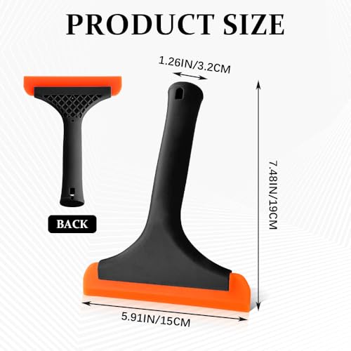 Small Silicone Window Squeegee, Small Squeegee, Silicone Squeegee Window Tint Tool Auto Water Blade, Car Shower Squeegees for Car Windshield, Glass, and Smooth Surfaces (Black, 1PCS) - color: Black, size: 1PCS