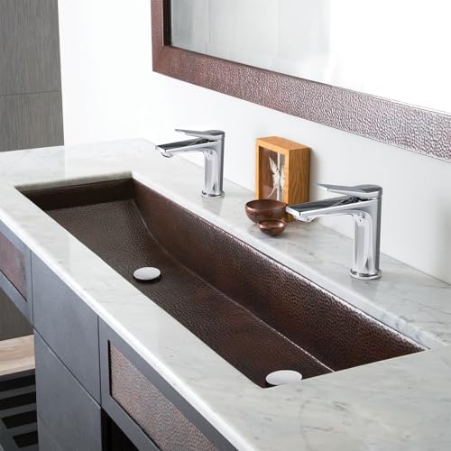 Rbrohant Single Hole Bathroom Faucet, Polished Chrome Single Handle Bathroom Sink Faucets for 1 Hole,Bathroom Vanity Faucet with Pop up Drain, Deck Mount, R2001-PC - color: Polished Chrome, style: No Escutcheon