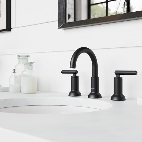 Pfister Capistrano Bathroom Sink Faucet, 8-Inch Widespread, 2-Handle, 3-Hole, NSF Certified, Spot Defense Matte Black Finish, LF049CSOSDB (Pack of 3) - color: Spot Defense Matte Black, size: 3 Pack