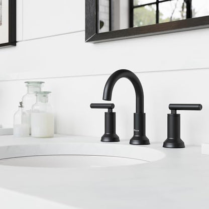 Pfister Capistrano Bathroom Sink Faucet, 8-Inch Widespread, 2-Handle, 3-Hole, NSF Certified, Spot Defense Matte Black Finish, LF049CSOSDB (Pack of 3) - color: Spot Defense Matte Black, size: 3 Pack