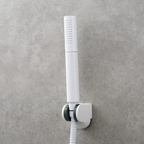 White Shower Bracket Wall Mount Plastic Shower Head Holder for Hand Held, ST01W - style: White