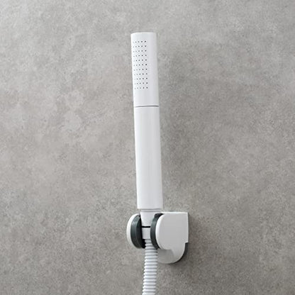 White Shower Bracket Wall Mount Plastic Shower Head Holder for Hand Held, ST01W - style: White