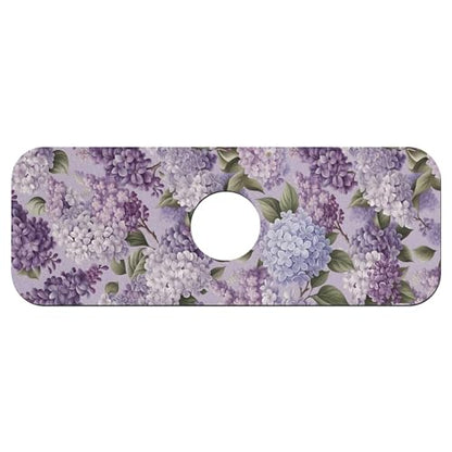Faucet Fast Absorbent Pad - Lavender Lilac Hydrangea , Suitable For Kitchen, Bathroom, Island And Other Scenes - color: Lavender Lilac Hydrangea