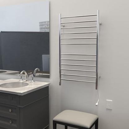 Amba RWHL-SP Radiant Large Hardwired Plug-in Combo Straight 12 Bar Towel Warmer in Polished - color: Polished