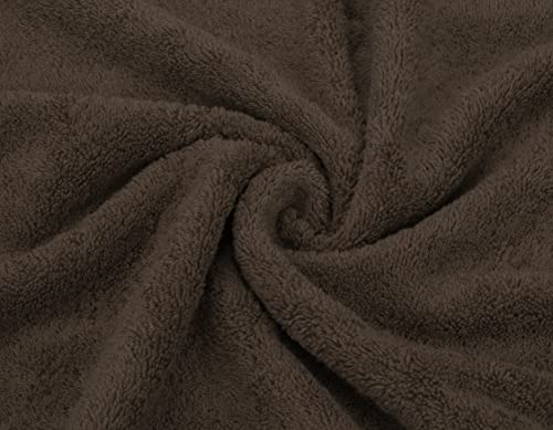 American Soft Linen 100% Cotton Luxury Turkish Towels, 6 Piece Towel Set | Soft Absorbent Quick Dry OEKO Tex Standard 100 Certificated Durable Machine Washable Premium Hotel Quality - color: Chocolate Brown, size: (27"x54") + (16"x28") + (13"x13")