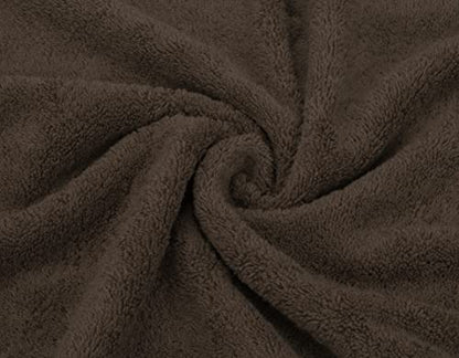 American Soft Linen 100% Cotton Luxury Turkish Towels, 6 Piece Towel Set | Soft Absorbent Quick Dry OEKO Tex Standard 100 Certificated Durable Machine Washable Premium Hotel Quality - color: Chocolate Brown, size: (27"x54") + (16"x28") + (13"x13")