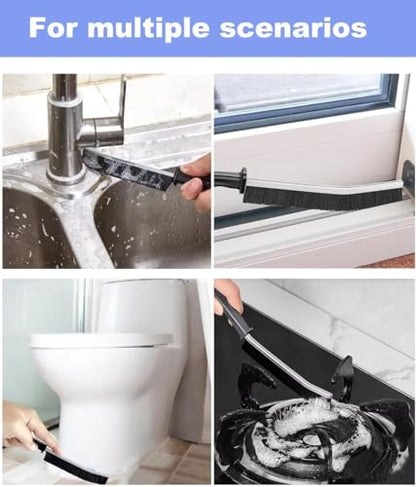 Grout Tile Brush, Under Rim Toilet Brush, Crevice Cleaning Brush Gap Cleaner Tool for Bathroom/Shower/Kitchen/Window Groove Corner Rim Cleaning