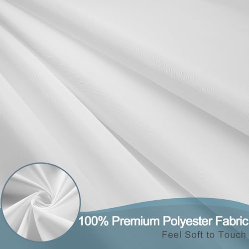 AooHome Fabric Shower Curtain, 36 Width x 72 Height Inch Stall Size Bathroom Curtain for Hotel, Waterproof, White - color: Solid White, size: 36"W x 72"L (Pack of 1)