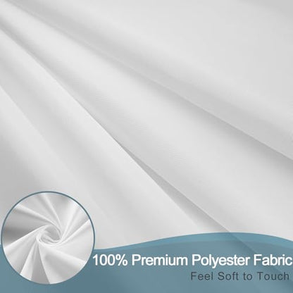 AooHome Fabric Shower Curtain, 36 Width x 72 Height Inch Stall Size Bathroom Curtain for Hotel, Waterproof, White - color: Solid White, size: 36"W x 72"L (Pack of 1)