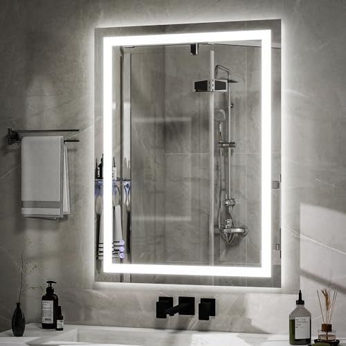 LED Bathroom Mirror 26 x 38 Inch - 3 Adjustable Modes | Lighted Smart Bathroom Vanity Mirror, Anti-fog, Memory Function, Tempered Glass, Wall Mounted Horizontally Vertically - size: 38"L x 26"W