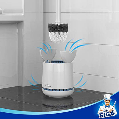 MR.SIGA Premium Toilet Bowl Brush Replacement Head, 2 Pack | Scratch free toilet brush head, safe for porcelain toilet