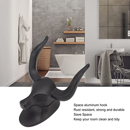 2 Pcs Heavy Duty Wall Mount Hooks Towel Robe Hook Punch Free Clothes Coat Hooks for Bathroom Bedroom Kitchen