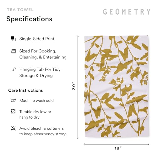 GEOMETRY Kitchen Tea Towels - Quick Dry Microfiber Dish Towels for Kitchen - Marrow 18" x 30" - 1 Pack - color: Harvest, style: Kitchen Towel - Double