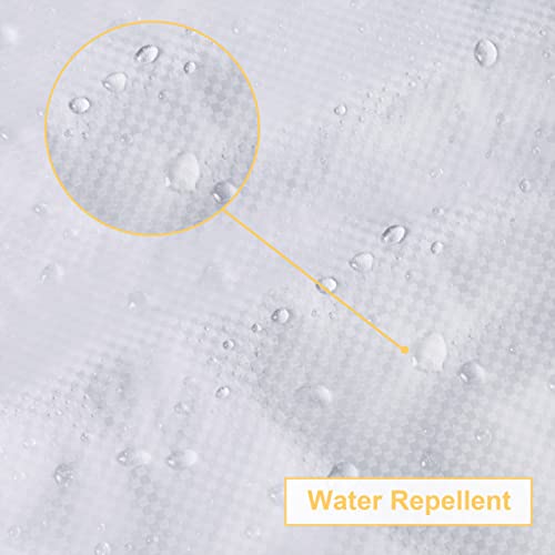NTBAY EVA Shower Curtain Liner, 72 x 72, 6 Gauge, Semi Clear Water Cube | Water-repellent EVA Liner with 3 Bottom Magnets, 12 Reinforced Grommets, and 12 Plastic Hooks - color: Clear Checkered, size: 72"W x 72"L (Pack of 1)