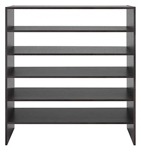 Whitmor Stackable 2-Tier Shoe Shelf, 31 inch, Espresso - color: Espresso, size: 31 INCH