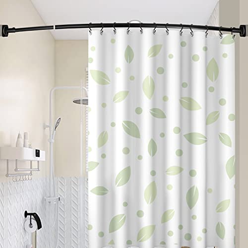 TOPROD Curved Shower Curtain Rod 48-72 Inches Adjustable Round Shower Rods | Black,Rounded Bowed,Stainless Steel,More Shower Space,Need to Drill,for Bathroom, Bathtub - color: Black