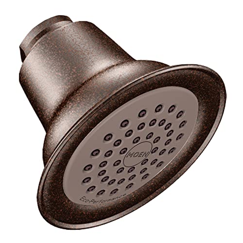 Moen Oil Rubbed Bronze One-Function Eco-Performance Shower Head, 6303EPORB - color: Oil Rubbed Bronze, size: 1.75 GPM