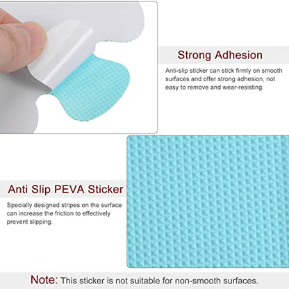 HARFINGTON 1 Set(20pcs) Non Slip Bathtub Stickers Bath Shower Floor 3.15" 3.94" Anti-Slip Sticker Tape Flower Style Decals for Bathroom Kitchen Bathtub Treads Stairs, Blue - color: Blue