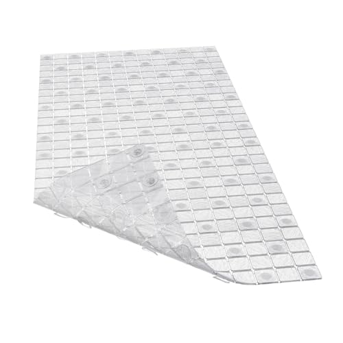 Hargiis Non-Slip Bathtub Mat, Anti Slip Shower Mat, Fast Drying Bathtub Mats, Foot Scrubber Mat, Anti Slip Mat for Tub, Floor, Bathroom, Kitchen, Home, Hotel (Clear 32"×15") - color: Clear