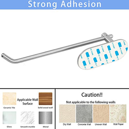 TocTen Stainless Steel Hand Towel Rod, No Drilling Stick on Wall Bar, Strong Self Adhesive Rack/Hanger for Bathroom Kitchen (Brushed Nickel) - color: Brushed Nickel, size: 1 Pack 8.35 inch