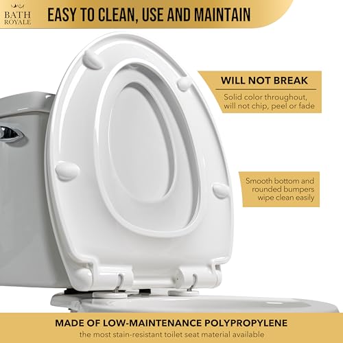 BATH ROYALE Potty Training Seat - Soft Close, Kingsport BR720-02, Round Almond/Bone, Adult/Child Combo - color: Almond/Bone, size: Round