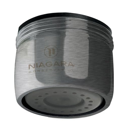 Niagara Conservation N3205NBN-PC-TU 1-Spray 0.5 GPM .94-in. Pressure-Compensating Needle-Spray Faucet Aerator Brushed Nickel, 6-Pack | Bathroom Sink and Kitchen Sink Aerator for Home Improvement - color: Brushed Nickel, style: 0.5 GPM (Needle)