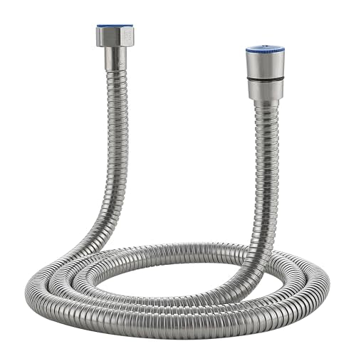 118-Inch Shower Hose, Kink-Free Stainless Steel Shower Hose – Electroplated Handheld Hose Attachment with Stainless Steel Insert & Nut for Pet Bathing and Cleaning (Brushed Nickel) - color: Brushed Nickel, size: 118 Inch