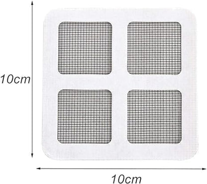 25 Pack,4" X 4" Disposable Shower Drain Cover Hair Catcher, Square Shower Drain Mesh Sticker, Bathroom, Laundry, Bathtub, Kitchen, Sink, for Human & Pet (25 PCS)