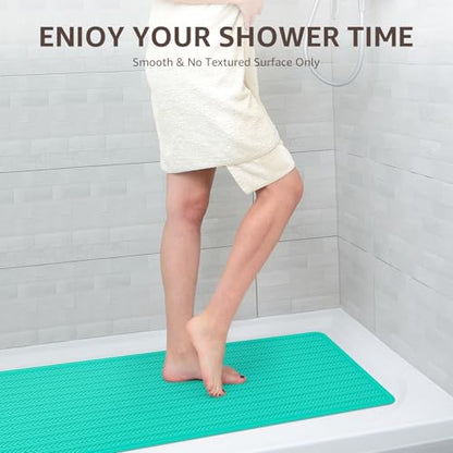 OTHWAY Bathtub Mat Non Slip, Extra Long Rubber Bath Mat for Tub, Machine Washable Shower Anti Slip Mat with 332 Strong Suction Cups (Sea Green, 36" x 17") - color: Sea Green, size: 36" x 17" (Rectangular)