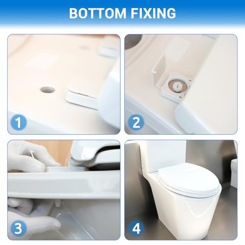 Round Toilet Seat 16.5" | Soft Close, Durable PP Toilet Seat, Easy Installation & Removal, Fits Most Toilet Bowls - size: Round Standard 16.5"
