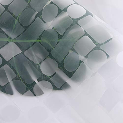 Plastic Clear Shower Curtain Liner 72x75 Inch EVA Waterproof Heavy Duty 8 Gauge Bathroom Shower Curtain Sets with Rustproof Grommets and 3 Strong Weights, 72 x 75 Inch - color: 3d-semi Sheer, size: 72"W x 75"L (Pack of 1)