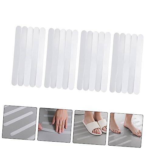 POPETPOP 4 Sets Strong Adhesive Slip Bathroom Strips Non Skid Tape for Floors Stairs and Bathtubs Safety for Preventing Slips and Falls
